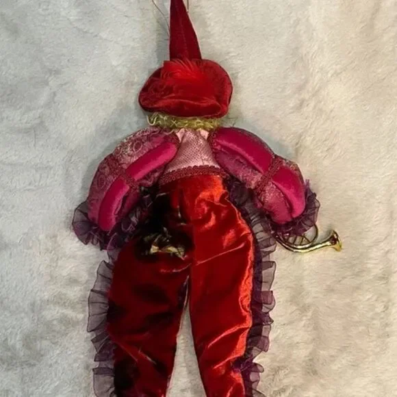 Katherines Collection Vintage Jester Holiday Harlequin Pose able Doll - Picture 4 of 4